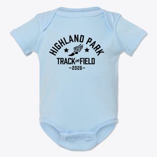 Highland Park Elementary School Track and Field Baby Onesie