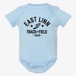 East Linn Christian Academy Track and Field Baby Onesie