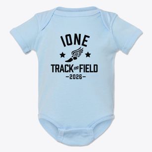 Ione School Track and Field Baby Onesie