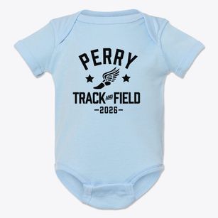 Perry Elementary School Track and Field Baby Onesie