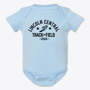 Lincoln Central Elementary School Track and Field Baby Onesie
