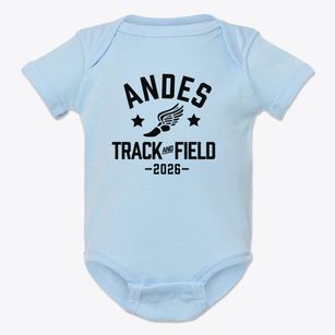 Andes High School Track and Field Baby Onesie