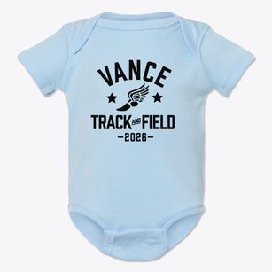 Vance Middle School Track and Field Baby Onesie