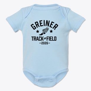 Greiner Middle School Track and Field Baby Onesie