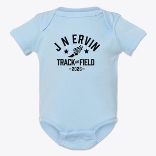 J N Ervin Elementary School Track and Field Baby Onesie