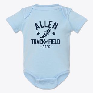 Allen Academy Track and Field Baby Onesie