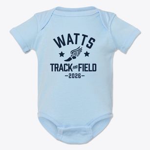 Watts Elementary School Track and Field Baby Onesie