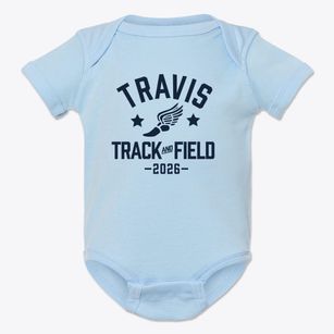 Travis Middle School Track and Field Baby Onesie