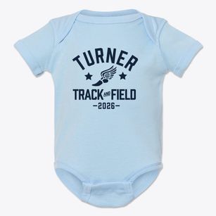 Turner Elementary School Track and Field Baby Onesie