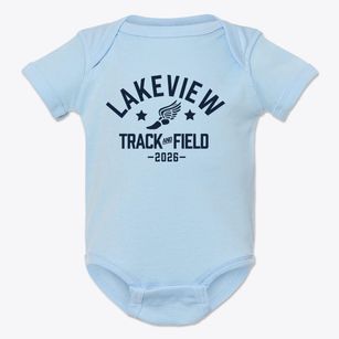 Lakeview Elementary School Track and Field Baby Onesie