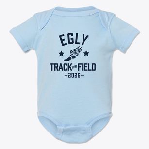 Egly Elementary School Track and Field Baby Onesie