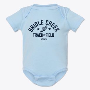 Bridle Creek Elementary School Track and Field Baby Onesie