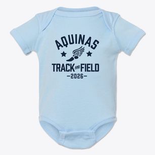 Aquinas School Track and Field Baby Onesie
