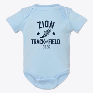 Zion Lutheran School Track and Field Baby Onesie