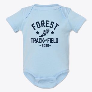 Forest Charter School Track and Field Baby Onesie