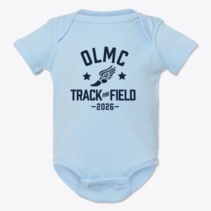 Our Lady Of Mount Carmel School Track and Field Baby Onesie
