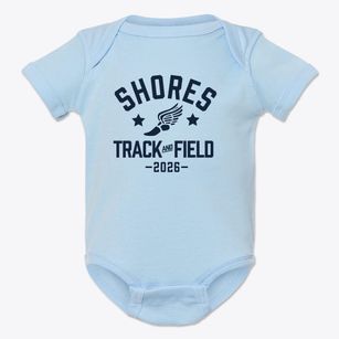 Shores Christian Academy Track and Field Baby Onesie