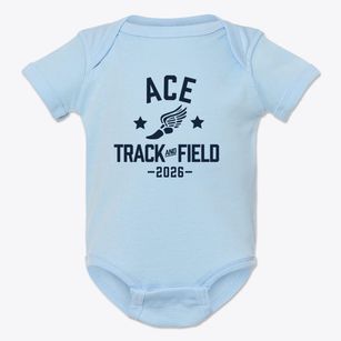 Academy For Community Education Track and Field Baby Onesie
