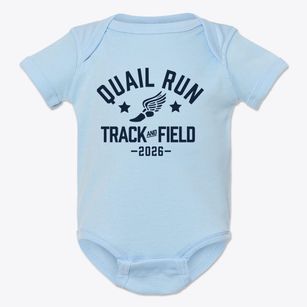Quail Run Elementary School Track and Field Baby Onesie