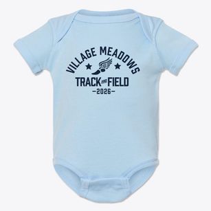 Village Meadows Elementary School Track and Field Baby Onesie