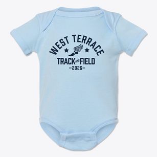 West Terrace Elementary School Track and Field Baby Onesie