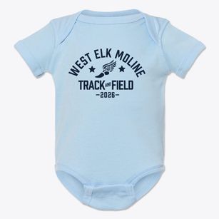 West Elk Moline Elementary School Track and Field Baby Onesie