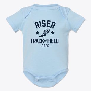 Riser Elementary School Track and Field Baby Onesie