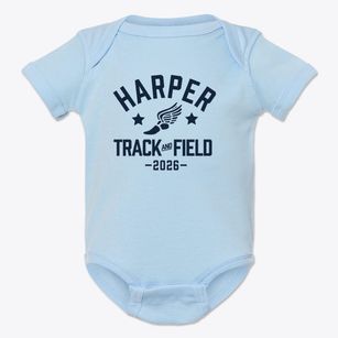 Harper High School Track and Field Baby Onesie