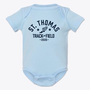Saint Thomas The Apostle School Track and Field Baby Onesie