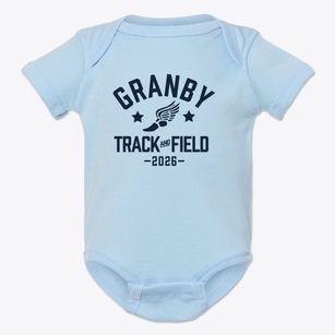 Granby Elementary School Track and Field Baby Onesie