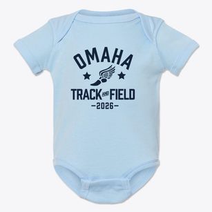 Omaha Christian Academy Track and Field Baby Onesie