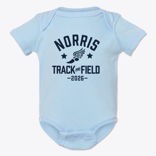 Norris Middle School Track and Field Baby Onesie