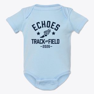 Echoes Christian Academy Track and Field Baby Onesie