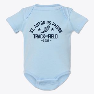 St Antonius Parish Track and Field Baby Onesie