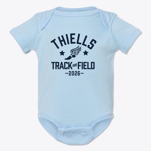 Thiells Elementary School Track and Field Baby Onesie