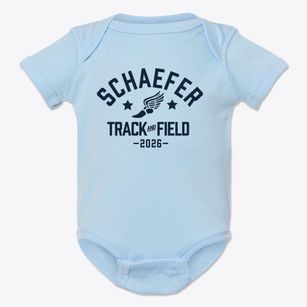 Schaefer Elementary School Track and Field Baby Onesie