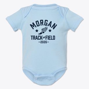 Morgan Elementary School Track and Field Baby Onesie