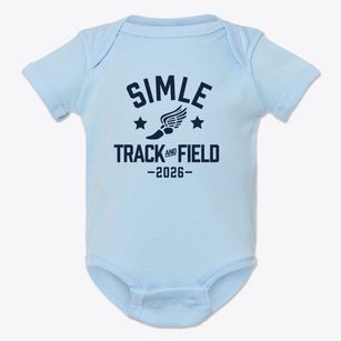 Simle Middle School Track and Field Baby Onesie