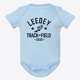 Leedey School Track and Field Baby Onesie