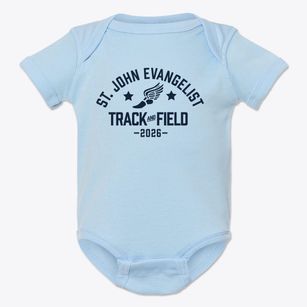 Saint John Evangelist School Track and Field Baby Onesie