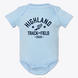 Highland School & Youth Services Track and Field Baby Onesie