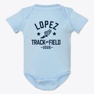 Jose M. Lopez Middle School Track and Field Baby Onesie
