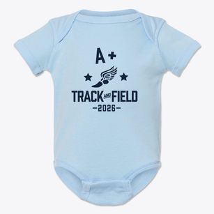 A+ Academy Track and Field Baby Onesie