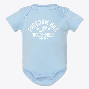 Freedom Hill Elementary School Track and Field Baby Onesie