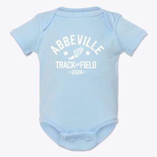 Abbeville Elementary School Track and Field Baby Onesie