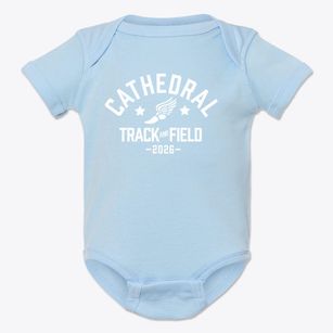 Cathedral High School Track and Field Baby Onesie