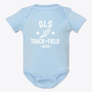 Our Lady Of Sorrows School Track and Field Baby Onesie