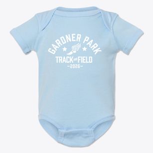 Gardner Park Elementary School Track and Field Baby Onesie