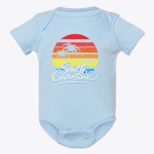 St. Stephen South Carolina Palm Tree Sunset Baby Onesie