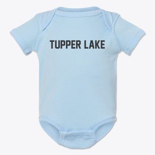 Tupper Lake New York Classic Block Baby Onesie
